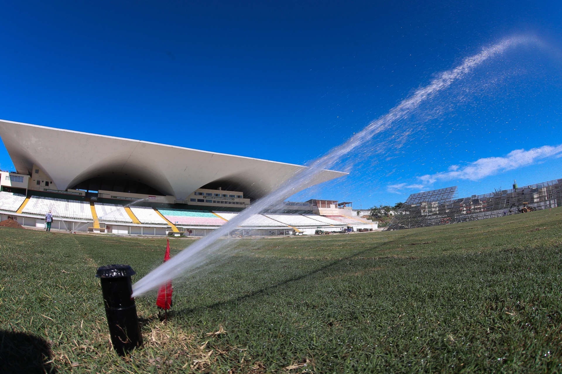O Flamengo realiza obras da Arena da Ilha para a estreia no dia 8 de março - Gilvan de Souza/ Flamengo