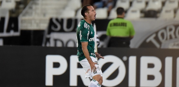Guerra comemora após marcar pelo Palmeiras contra o Botafogo - Thiago Ribeiro/AGIF