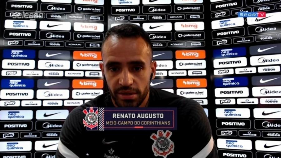 Renato Augusto admite nervosismo em reestreia no Corinthians - Reprodução/SporTV
