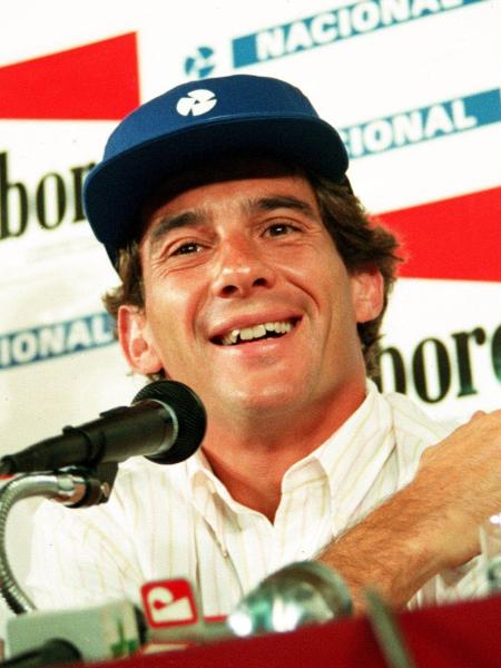 Ayrton Senna em entrevista em março de 1992 - Luiz Novaes/Folhapress