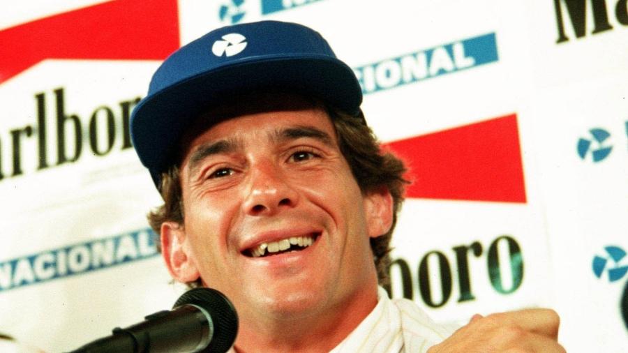 Ayrton Senna em entrevista em março de 1992 - Luiz Novaes/Folhapress