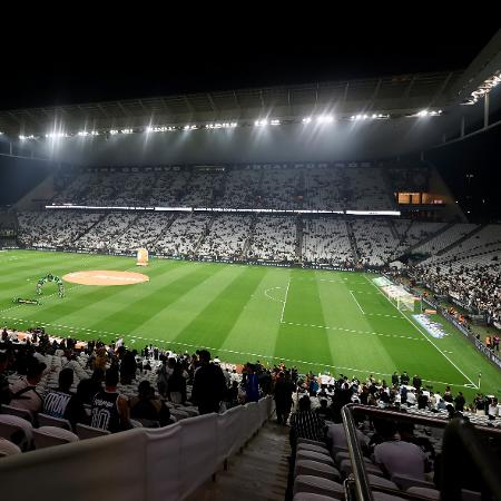 Vista geral da Neo Química Arena antes do jogo entre Corinthians e São Paulo, pela ida da semifinal da Copa do Brasil
