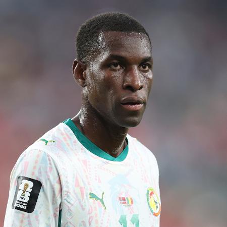 Nicolas Jackson em ação durante jogo entre Senegal e Noruega pela Copa do Mundo Nicolas Jackson em ação durante jogo entre Senegal e Noruega pela Copa do Mundo