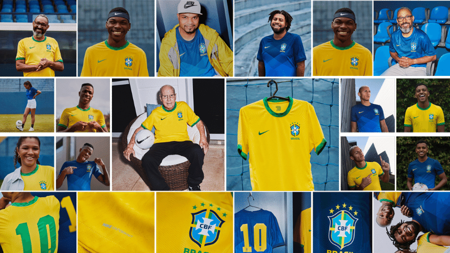 Nike lançou novas camisas da seleção brasileira - Divulgação Nike