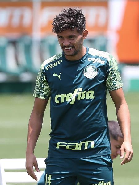 Gustavo Scarpa, durante treino do Palmeiras, na Academia de Futebol - Cesar Greco