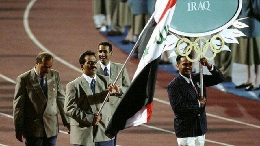 Raed levou a bandeira de seu país na abertura da Olimpíada - Getty Images