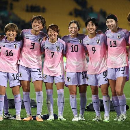 Jogadoras do Japão celebram vitória nas oitavas de final da Copa feminina de 2023