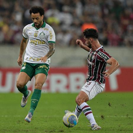 Felipe Anderson em ação durante jogo entre Palmeiras e Fluminense, pelo Brasileirão