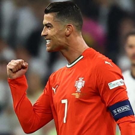 Cristiano Ronaldo comemora gol marcado por Portugal contra a Alemanha na Liga das Nações Cristiano Ronaldo comemora gol marcado por Portugal contra a Alemanha na Liga das Nações