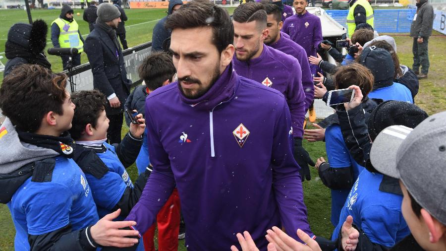 Davide Astori tinha 31 anos e era capitão da Fiorentina; ele morreu em 2018 na concentração da equipe para uma partida - Claudio Giovannini/AFP