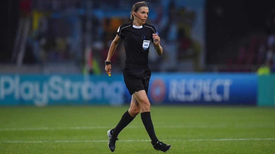 Stéphanie Frappart apitou a final da Copa do Mundo de futebol feminino deste ano - Brendan Moran / SPORTSFILE