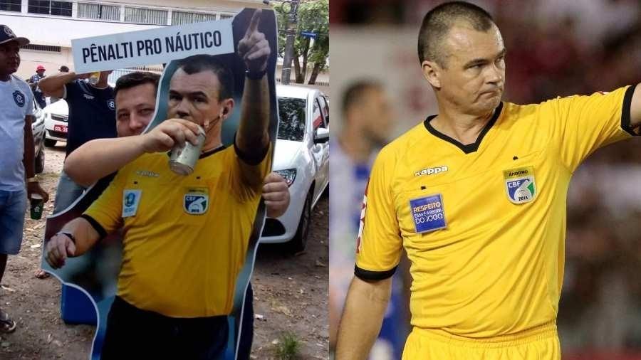 Torcida do Remo homenageia o árbitro Leandro Vuaden, que apitou Náutico x Paysandu pela Série C - Reprodução