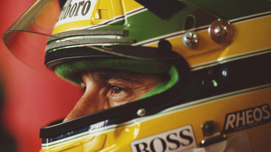 Ayrton Senna, tricampeão mundial de Fórmula 1, durante o GP de San Marino de 1991