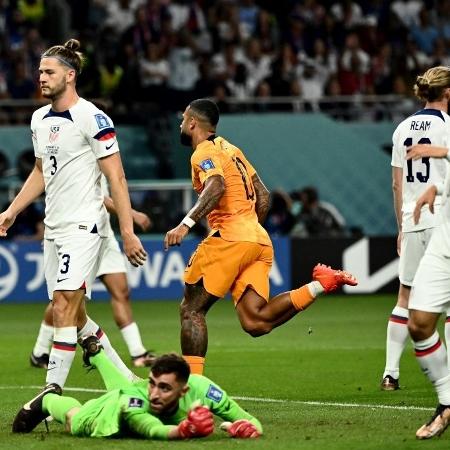 Memphis Depay marcou pela Holanda na partida contra os Estados Unidos - Jewel SAMAD / AFP