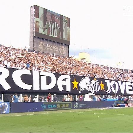 Torcida Jovem desvirou sua faixa com o fim do protesto na Série B