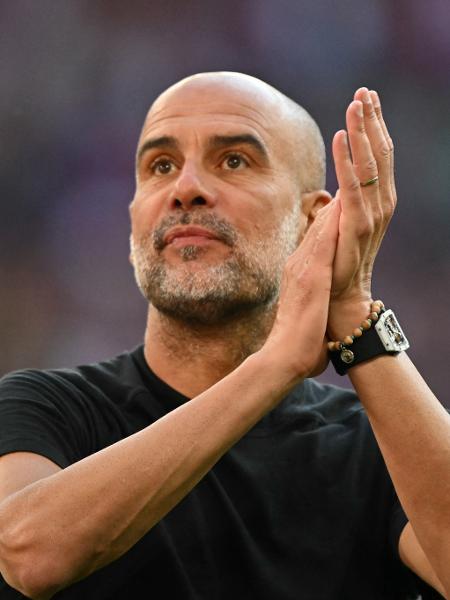 Pep Guardiola, durante a final da Copa da Inglaterra, entre Manchester City e Crystal Palace Pep Guardiola, durante a final da Copa da Inglaterra, entre Manchester City e Crystal Palace