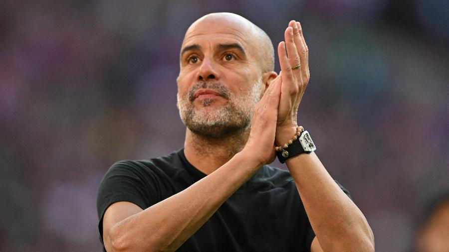 Pep Guardiola comanda o Manchester City Pep Guardiola comanda o Manchester City