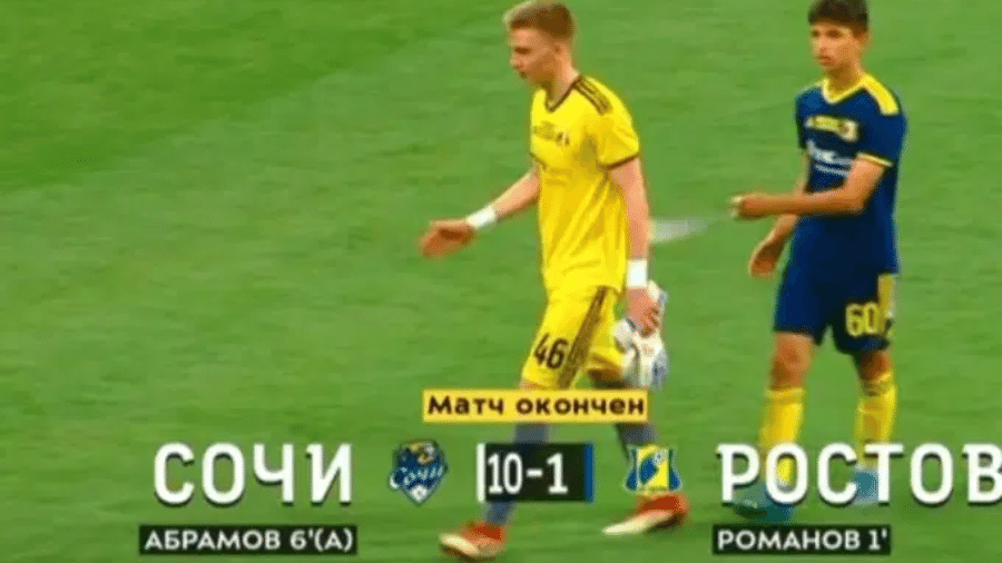 Jogo que terminou em derrota por goleada para o Rostov  - Reprodução