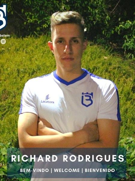 Richard assina empréstimo de uma temporada com o Belenenses SAD, de Portugal - Divulgação