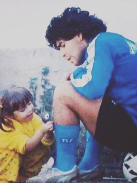 Dalma Maradona ao lado do pai - Reprodução/Instagram