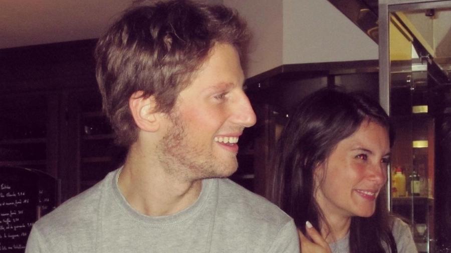 O piloto Romain Grosjean ao lado da mulher Marion - Reprodução/Instagram