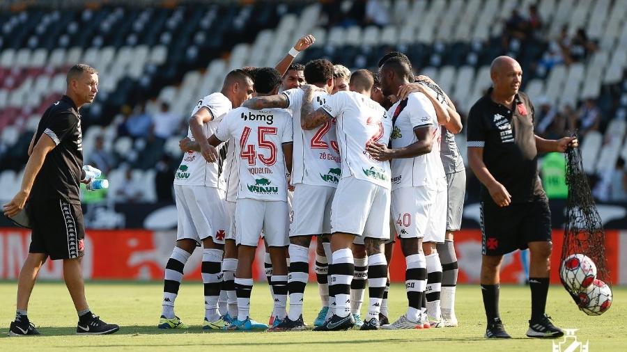 Jogadores do Vasco reunidos antes do duelo com o Resende, pelo Carioca - Rafael Ribeiro/Vasco