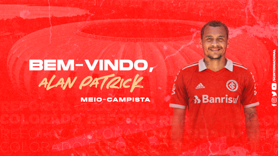 Alan Patrick foi anunciado como reforço do Inter e assinou por três anos - Divulgação/Inter