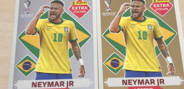 Figurinhas Gold Extras Legends Neymar Jr Messi Cr7 - Ouro em Promoção na  Americanas