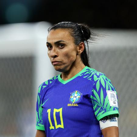 Marta, da seleção brasileira, em jogo contra a Jamaica pela Copa do Mundo feminina