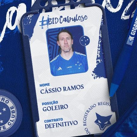 Cássio é inscrito no BID e pode atuar pelo Cruzeiro