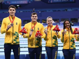 Brasil leva o bronze e faz novo recorde das Américas no 4x100 livre S14