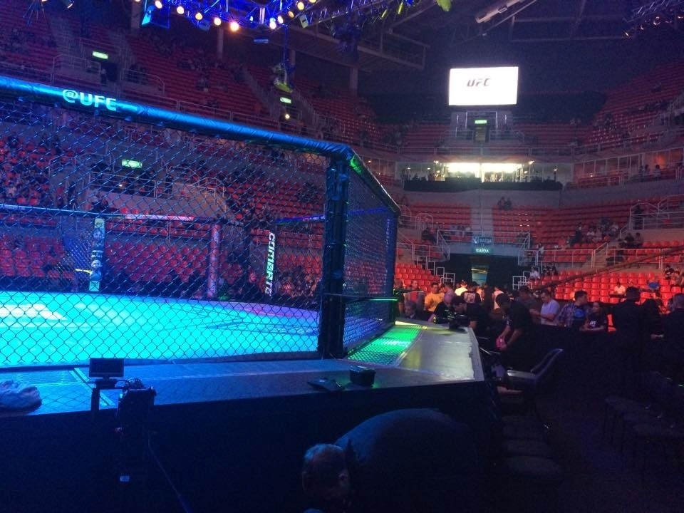 Visão lateral do octógono do UFC 190, neste sábado (1º), no Rio de Janeiro - Jorge Corrêa/UOL