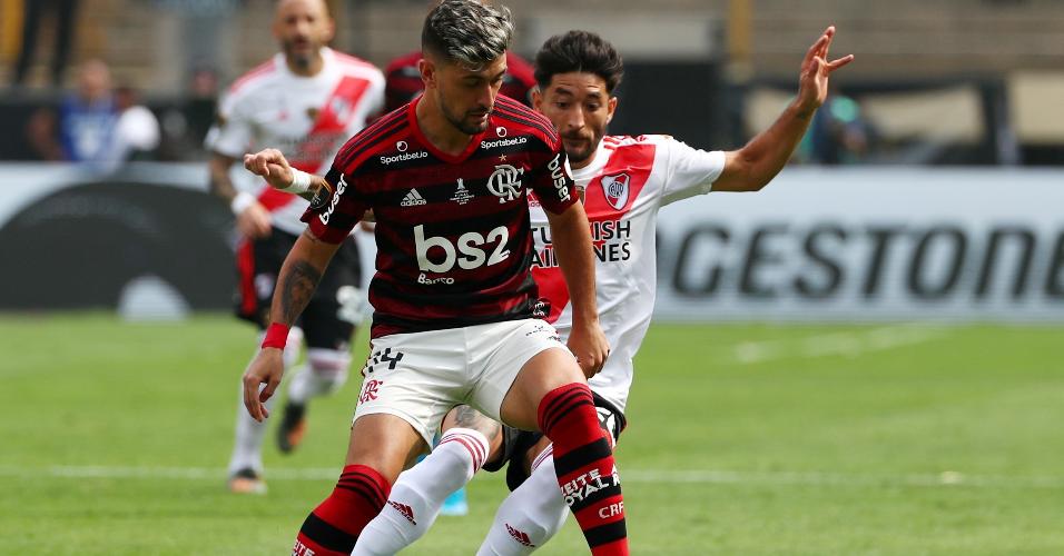 Arrascaeta, durante final da Libertadores entre Flamengo e River Plate