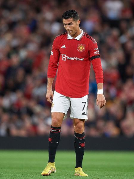 Cristiano Ronaldo em jogo do Manchester United contra a Real Sociedad pela Liga Europa -  Jose Breton/Pics Action/NurPhoto via Getty Images