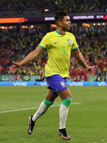 Casemiro fez o gol da seleção brasileira contra a Suíça pela Copa do Mundo - Clive Brunskill/Getty Images