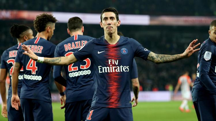Di Maria comemora gol do PSG sobre o Montpellier - Xavier Laine/Getty Images - Xavier Laine/Getty Images