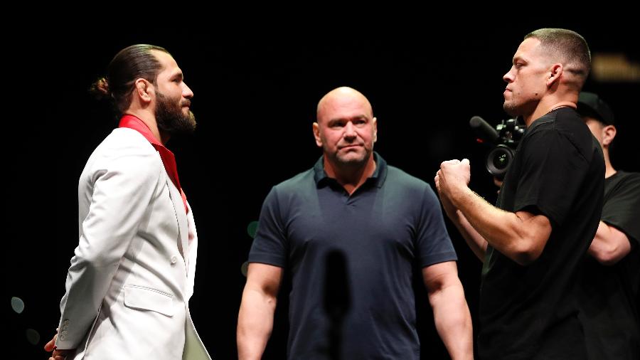 Jorge Masvidal e Nate Diaz se enfrentam no evento principal do UFC 244, em Nova York - Michael Owens/Zuffa LLC