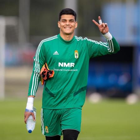 Gabriel Brazão, quando era goleiro do Real Oviedo