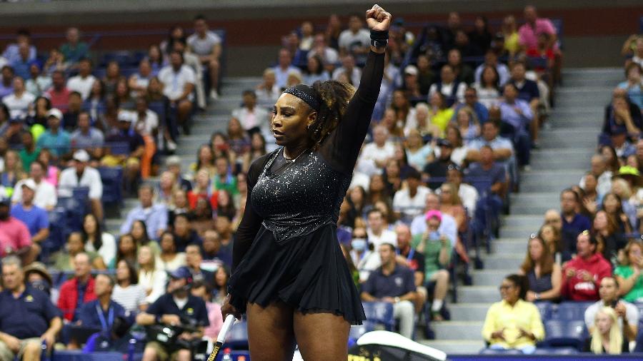 Serena Williams em ação na terceira rodada do US Open de 2022 - Getty Images