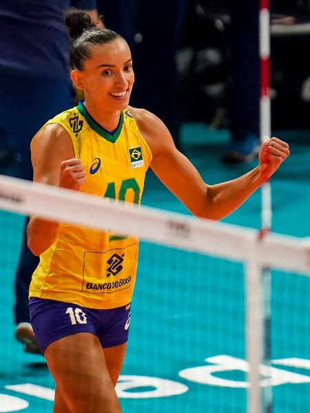 Gabi, da seleção brasileira, em jogo contra a Itália pelo Mundial de Vôlei feminino - Rene Nijhuis/Orange Pictures/BSR Agency/Getty Images