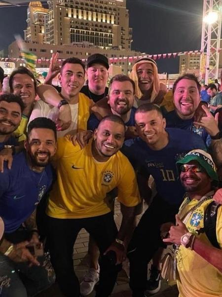 Parças de Neymar compareceram à festa antes do jogo - Reprodução