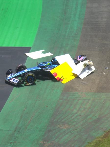 Esteban Ocon após bater em Fernando Alonso na classificação sprint em Interlagos