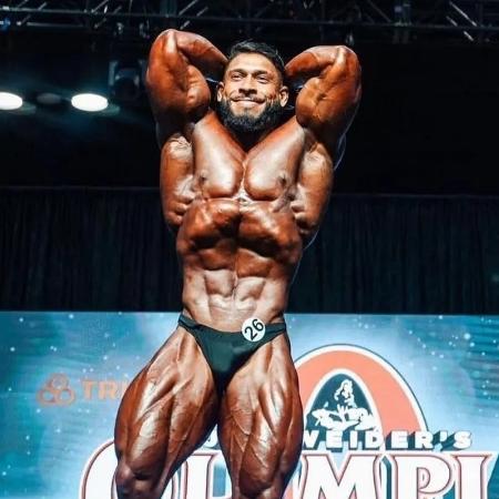 Ramon Dino e Chris Bumstead no Mr Olympia do ano passado