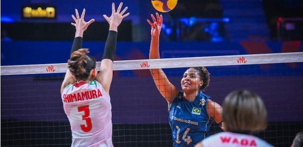 Brasil brilha no vôlei e avança à semifinal da VNL após vencer Japão