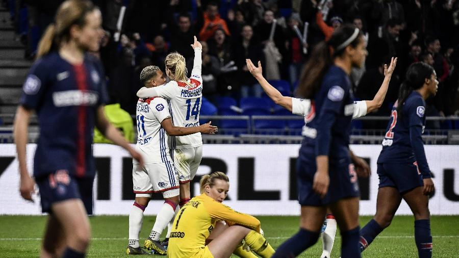 Jogo feminino entre PSG e Lyon  - JEFF PACHOUD / AFP