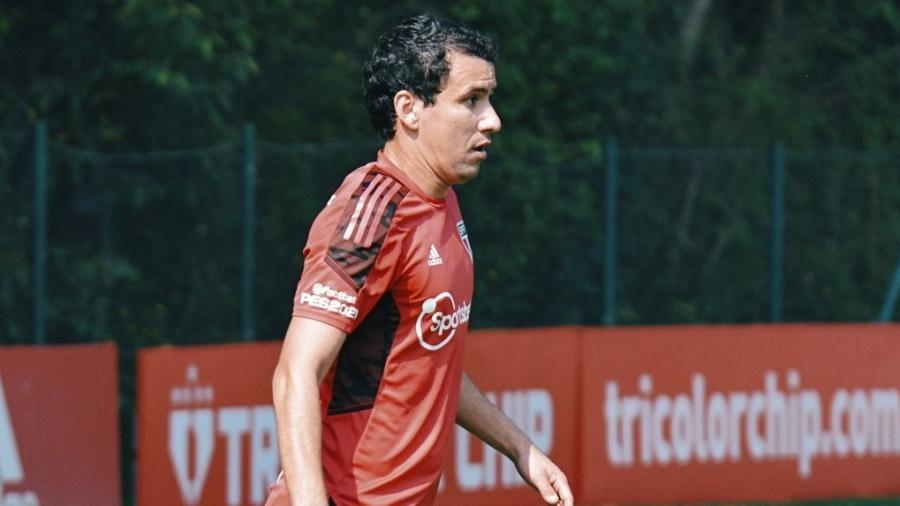Pablo, atacante do São Paulo, em treino no CT da Barra Funda - Erico Leonan / saopaulofc