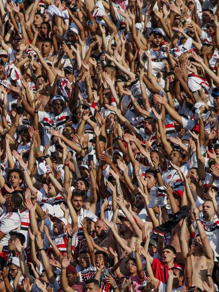 Torcida durante partida entre São Paulo e Flamengo no estádio Morumbi pelo campeonato Brasileiro A 2021. - Guilherme Drovas/AGIF
