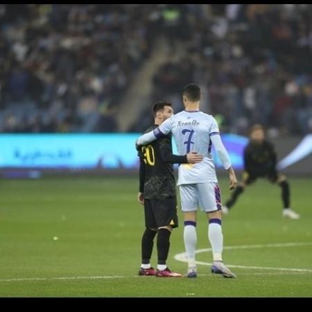 Messi e Cristiano Ronaldo, antes de amistoso entre PSG e combinado saudita, em janeiro deste ano - Reprodução/Instagram