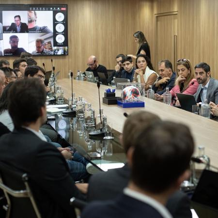 Reunião entre representantes da Libra realizada em maio de 2023