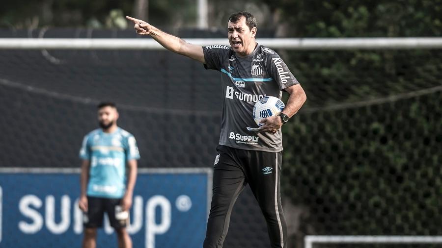 Carille comanda treino do Santos no CT Rei Pelé - Ivan Storti/Santos